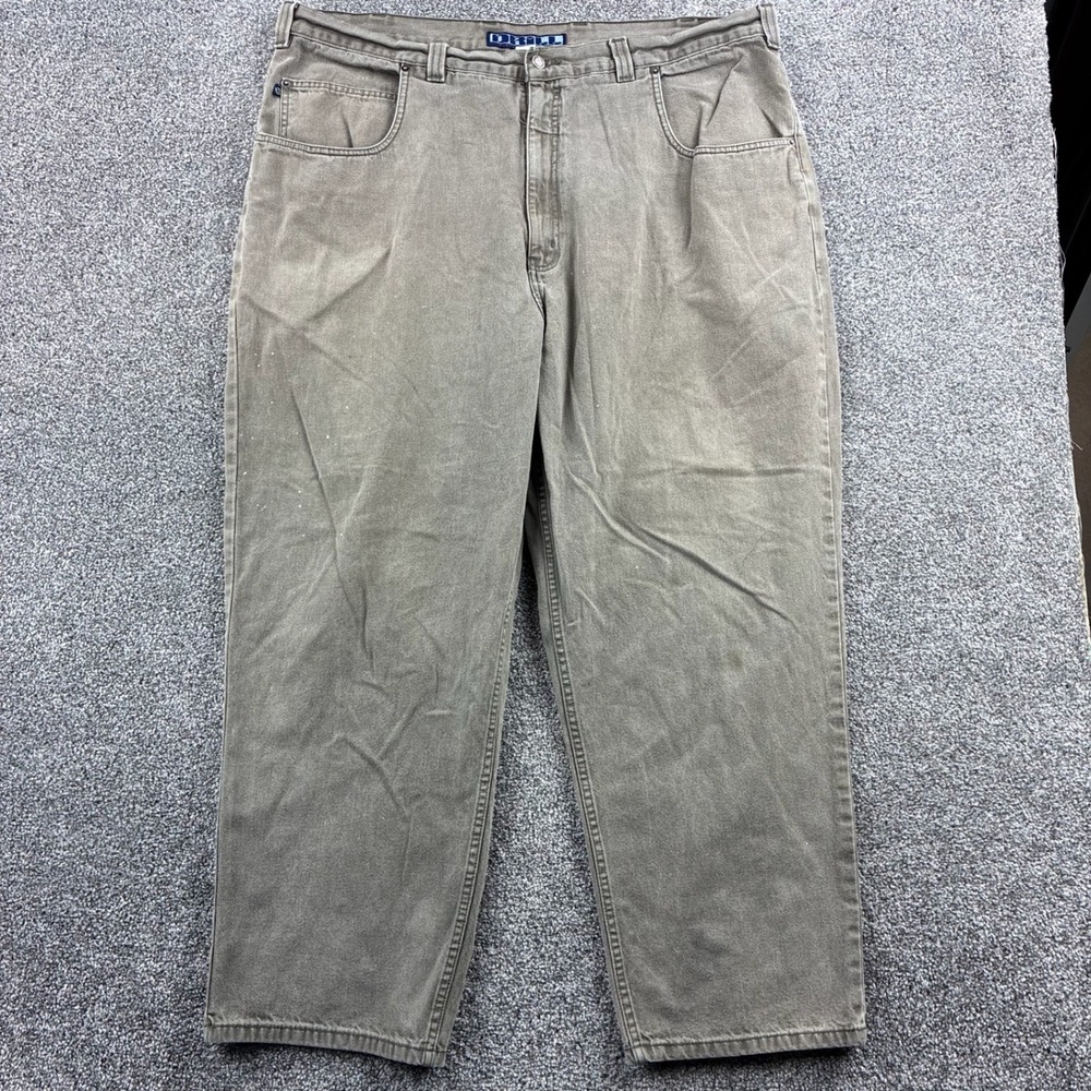 Vintage Drill Clothing Company Pants Mens 44 Brown Cotton Relaxed Baggy Canvas‎